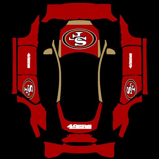 Sf 49ers sports nfl Tesla wrap for Model S 2021