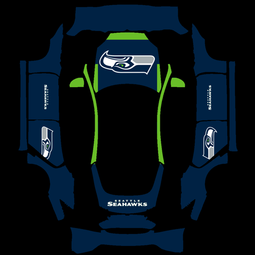 Seattle sports nfl Tesla wrap for Model S 2021