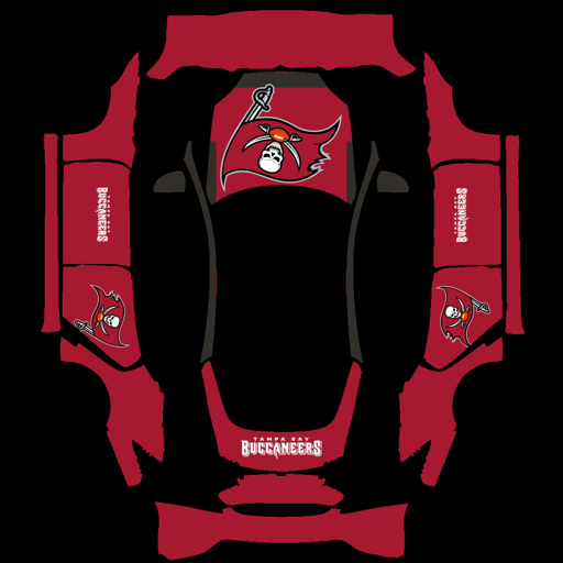 Tampa Bay Buccaneers sports nfl Tesla wrap for Model S 2021