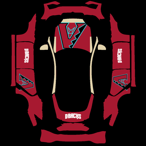 Arizona Diamondbacks sports mlb Tesla wrap for Model S 2025 Plaid