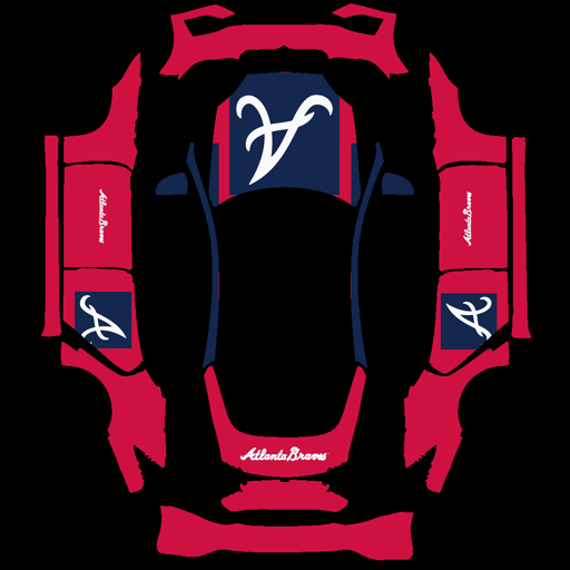 Atlanta Braves sports mlb Tesla wrap for Model S 2025 Plaid
