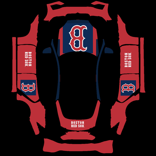 Boston Red Sox sports mlb Tesla wrap for Model S 2025 Plaid