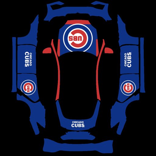 Chicago Cubs sports mlb Tesla wrap for Model S 2025 Plaid