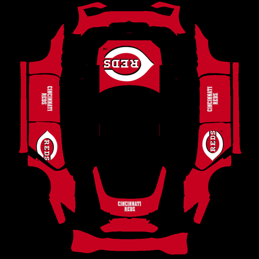 Cincinnati Reds sports mlb Tesla wrap for Model S 2025 Plaid