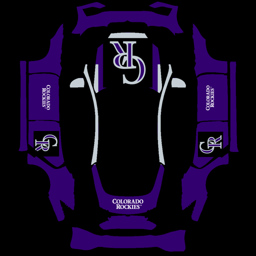 Colorado Rockies sports mlb Tesla wrap for Model S 2025 Plaid