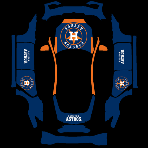 Houston Astros sports mlb Tesla wrap for Model S 2025 Plaid