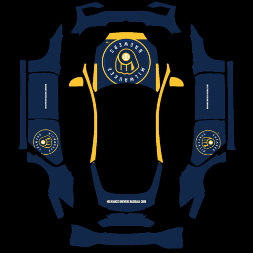 Milwaukee Brewers sports mlb Tesla wrap for Model S 2025 Plaid