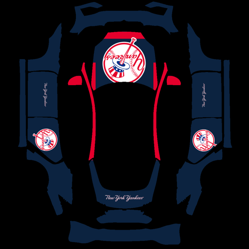 New York Yankees sports mlb Tesla wrap for Model S 2025 Plaid