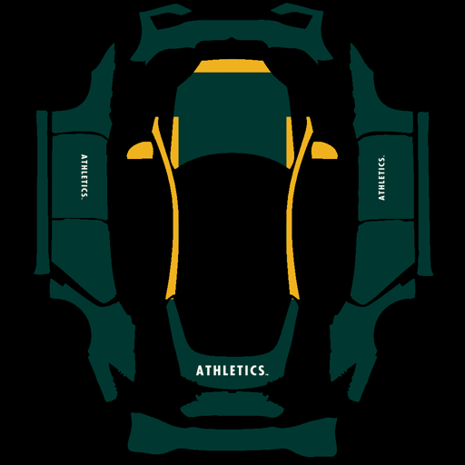 Oakland Athletics sports mlb Tesla wrap for Model S 2025 Plaid