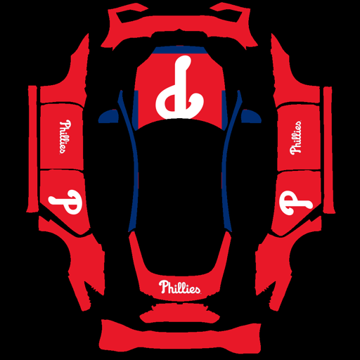 Philadelphia sports mlb Tesla wrap for Model S 2025 Plaid
