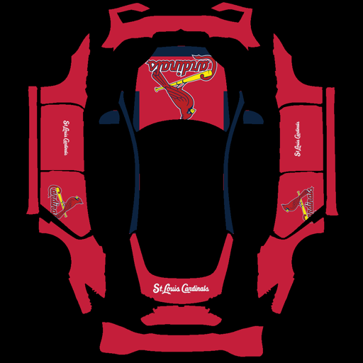 St Louis Cardinals sports mlb Tesla wrap for Model S 2025 Plaid