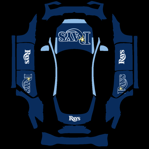 Tampa Bay Rays sports mlb Tesla wrap for Model S 2025 Plaid