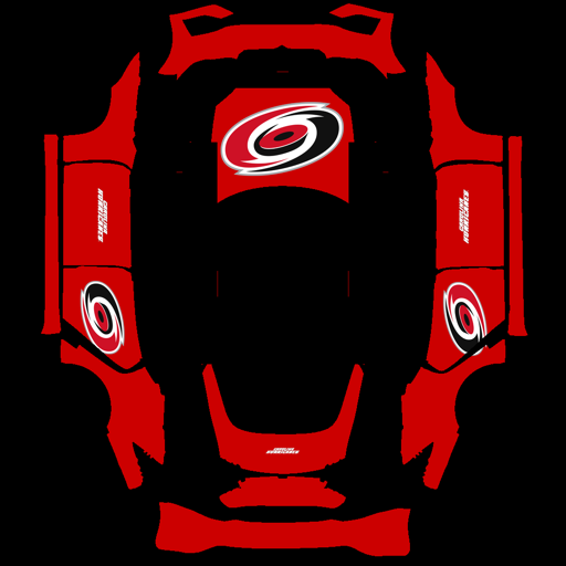 Carolina Hurricanes sports team Tesla wrap for Model S 2025 Plaid