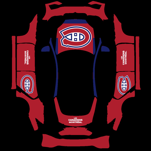 Montreal Canadiens sports team Tesla wrap for Model S 2025 Plaid