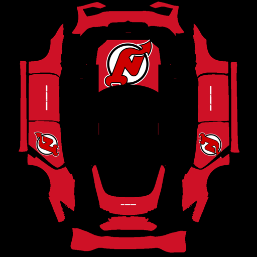 New Jersey Devils sports team Tesla wrap for Model S 2025 Plaid