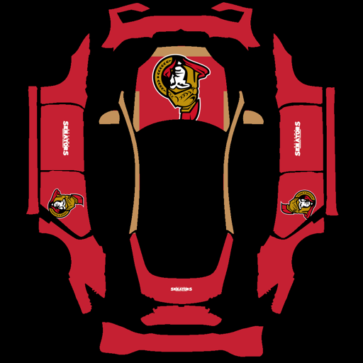 Ottawa sports team Tesla wrap for Model S 2025 Plaid
