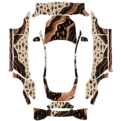 Brown Black Nature Space Art nature space Tesla wrap for Model S 2021