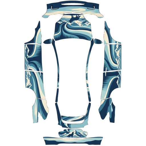 Blue Teal Textured Finish material texture Tesla wrap for Model X 2021