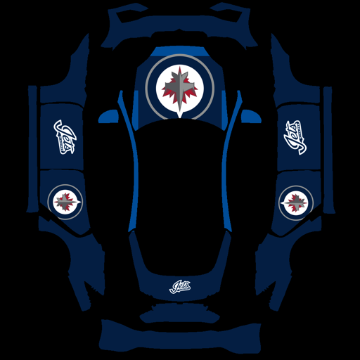 Winnipeg Jets sports team Tesla wrap for Model S 2025 Plaid