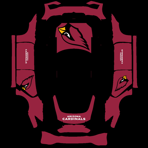 Arizona Cardinals sports nfl Tesla wrap for Model S 2025 Plaid