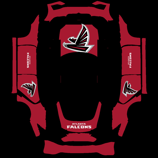 Atlanta Falcons sports nfl Tesla wrap for Model S 2025 Plaid