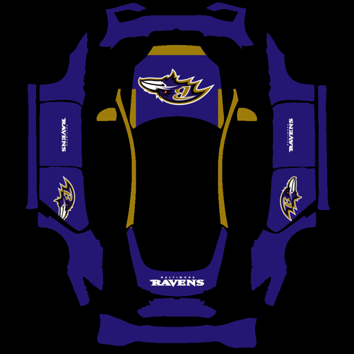 Baltimore Ravens sports nfl Tesla wrap for Model S 2025 Plaid