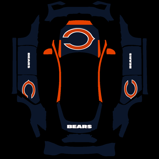 Chicago Bears sports nfl Tesla wrap for Model S 2025 Plaid