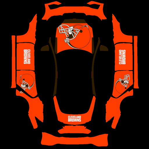 Cleveland Browns sports nfl Tesla wrap for Model S 2025 Plaid