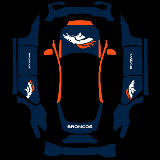 Denver Broncos sports nfl Tesla wrap for Model S 2025 Plaid