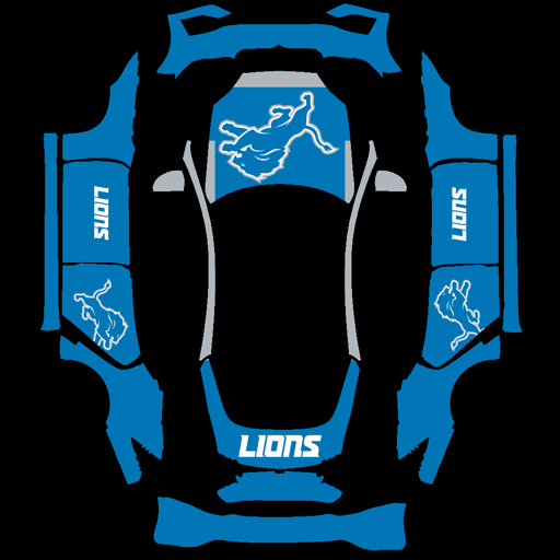 Detroit Lions sports nfl Tesla wrap for Model S 2025 Plaid