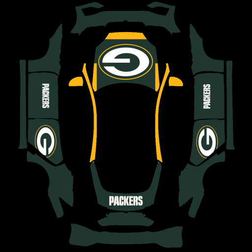 Green Bay Packers sports nfl Tesla wrap for Model S 2025 Plaid