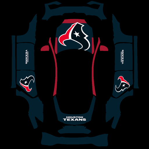 Houston Texans sports nfl Tesla wrap for Model S 2025 Plaid