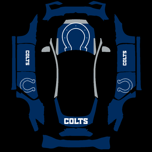 Indianapolis Colts sports nfl Tesla wrap for Model S 2025 Plaid