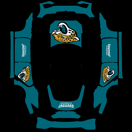 Jacksonville Jaguars sports nfl Tesla wrap for Model S 2025 Plaid