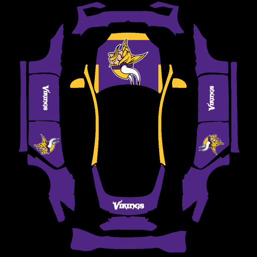 Minnesota Vikings sports nfl Tesla wrap for Model S 2025 Plaid