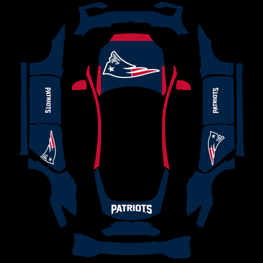 New England sports nfl Tesla wrap for Model S 2025 Plaid