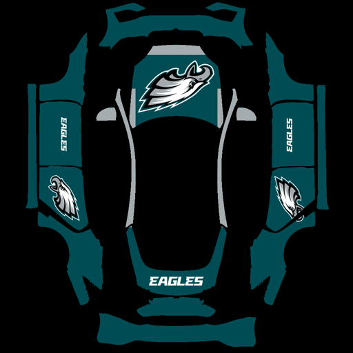 Philadelphia Eagles sports nfl Tesla wrap for Model S 2025 Plaid