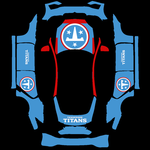 Tennessee Titans sports nfl Tesla wrap for Model S 2025 Plaid