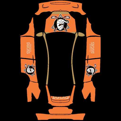 Anaheim Ducks sports team Tesla wrap for Model X 2021