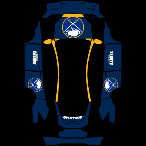 Buffalo Sabres sports team Tesla wrap for Model X 2021