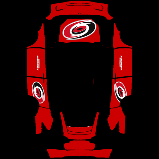 Carolina Hurricanes sports team Tesla wrap for Model X 2021