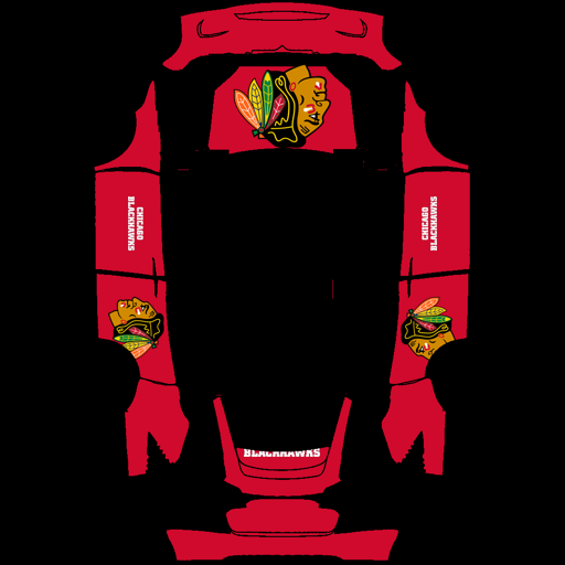 Chicago Blackhawks sports team Tesla wrap for Model X 2021