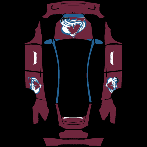 Colorado Avalanche sports team Tesla wrap for Model X 2021