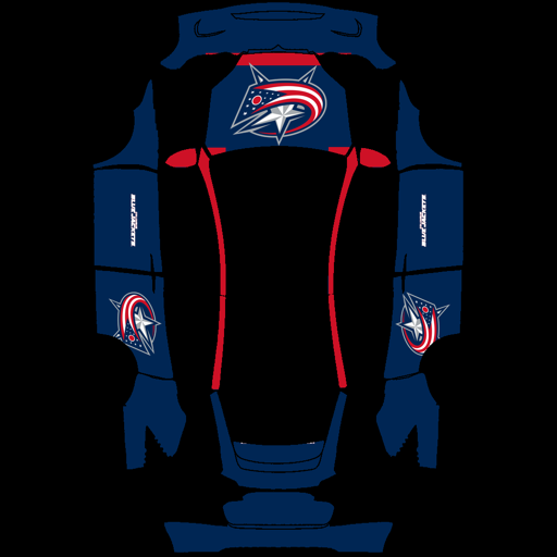 Columbus Blue Jackets sports team Tesla wrap for Model X 2021