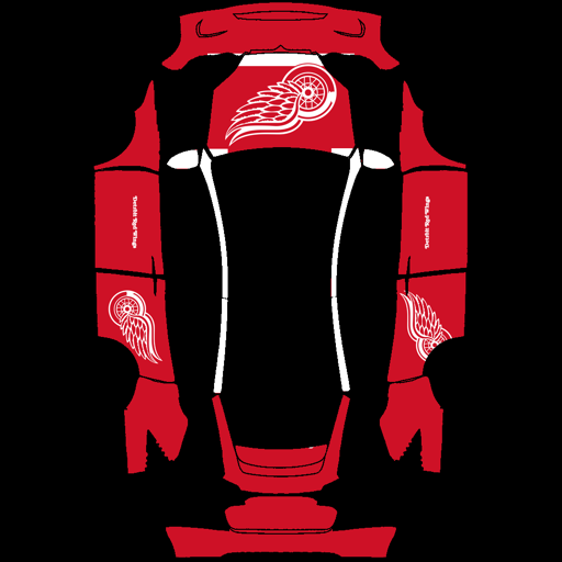 Detroit Red Wings sports team Tesla wrap for Model X 2021