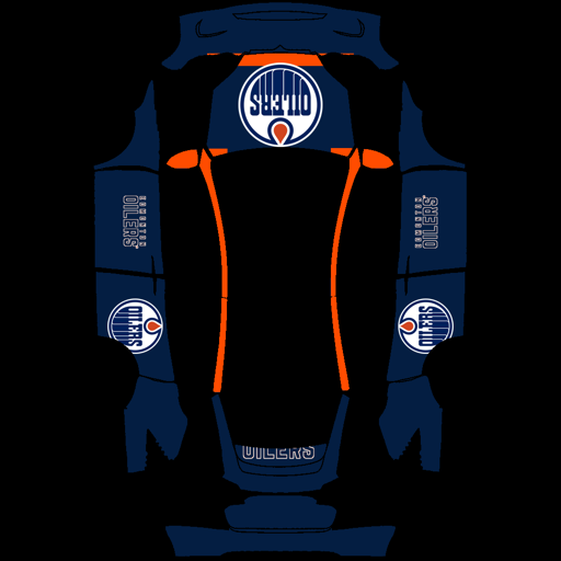 Edmonton Oilers sports team Tesla wrap for Model X 2021