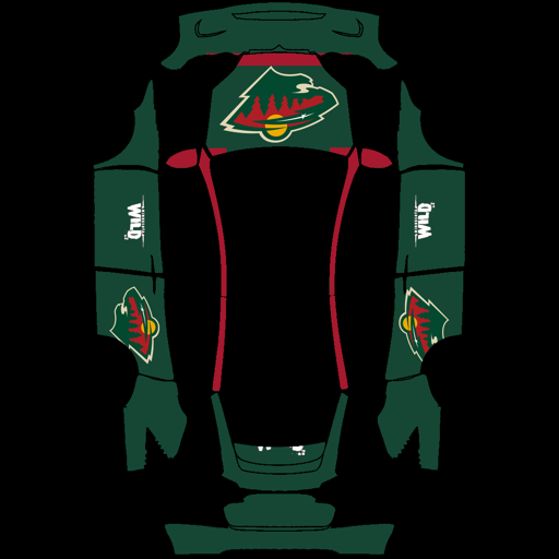 Minnesota Wild sports team Tesla wrap for Model X 2021