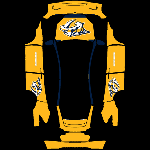 Nashville Predators sports team Tesla wrap for Model X 2021