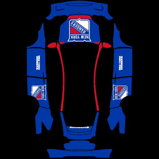 New York Rangers sports team Tesla wrap for Model X 2021