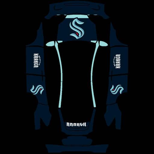 Seattle Kraken sports team Tesla wrap for Model X 2021
